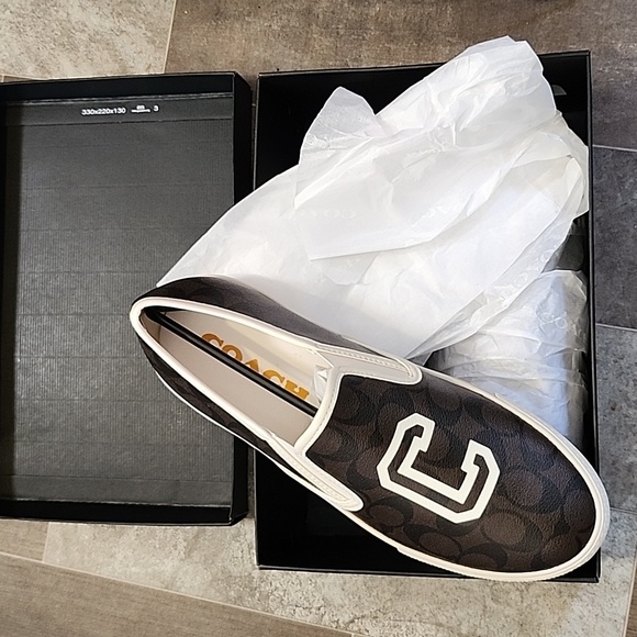 COACH VRSTY SLIP SNKR Mahoney color men's 12D - Picture 4 of 8